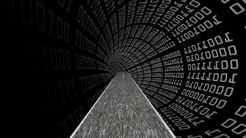 Driving through the binary data Video stock 158644905