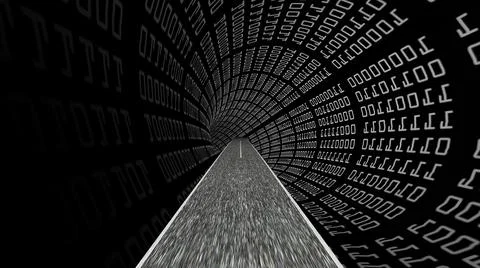 Driving through the binary data Stock Illustration
