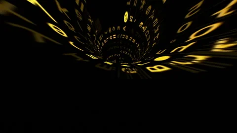 Driving through the binary data tunnel Video stock 156079805
