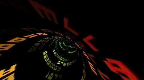 Driving through the binary data tunnel 스톡 일러스트