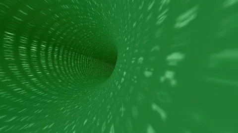 Driving through the binary data tunnel Stock Illustration