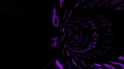 Driving through the binary data tunnel Stock Illustration