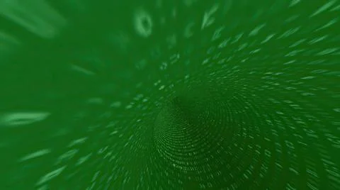 Driving through the binary data tunnel Stock Illustration