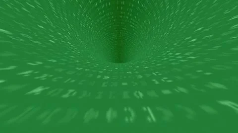 Driving through the binary data tunnel Stock Illustration