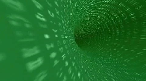 Driving through the binary data tunnel Stock Illustration