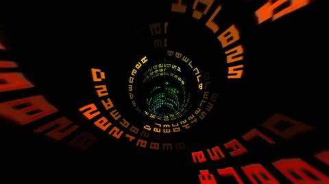 Driving through the binary data tunnel Stock Illustration