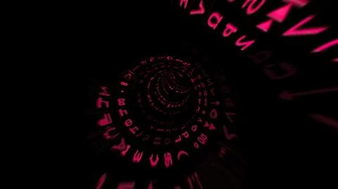 Driving through the binary data tunnel Stock Illustration