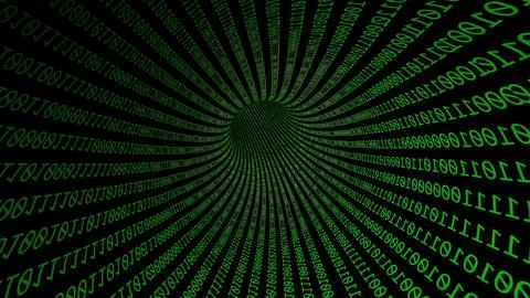 Driving Through Binary Data Tunnel イラスト素材