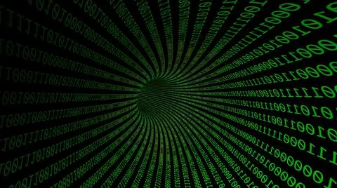 Driving Through Binary Data Tunnel イラスト素材