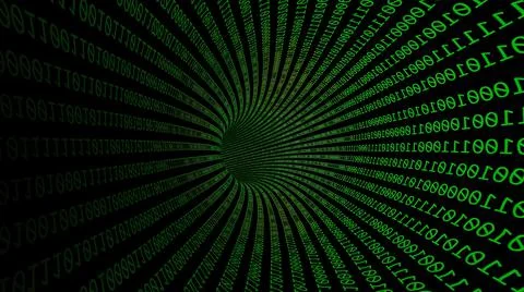 Driving Through Binary Data Tunnel イラスト素材