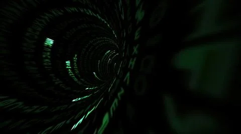 Driving through the binary data tunnel Stock Photos