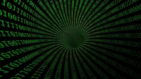 Driving Through Binary Data Tunnel 写真素材