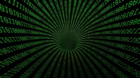 Driving Through Binary Data Tunnel 写真素材