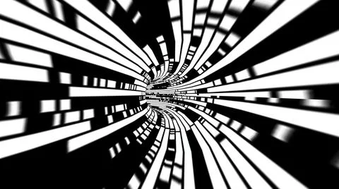 Driving through the bit stream digital pixel tunnel Stockillustratie