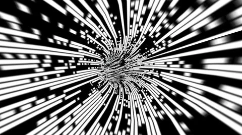 Driving through the bit stream digital pixel tunnel Illustrazione stock