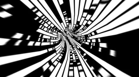 Driving through the bit stream digital pixel tunnel Illustrazione stock