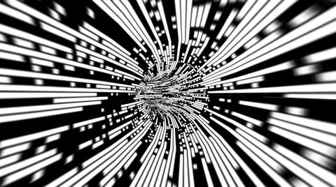 Driving through the bit stream digital pixel tunnel Illustrazione stock