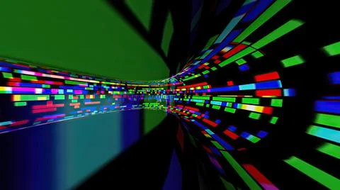 Driving through the bit stream digital pixel tunnel 스톡 일러스트