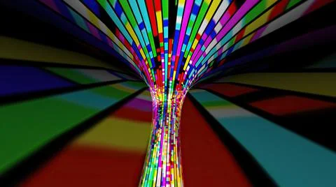 Driving through the bit stream digital pixel tunnel Illustrazione stock