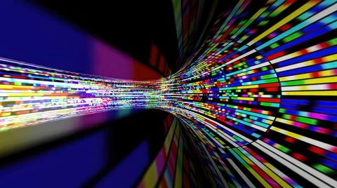 Driving through the bit stream digital pixel tunnel 스톡 일러스트