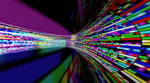 Driving through the bit stream digital pixel tunnel 스톡 일러스트