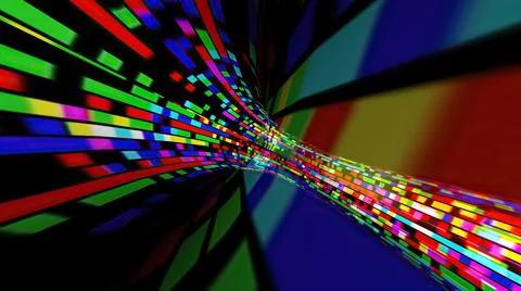 Driving through the bit stream digital pixel tunnel 스톡 일러스트