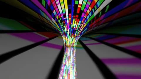 Driving through the bit stream digital pixel tunnel 스톡 일러스트