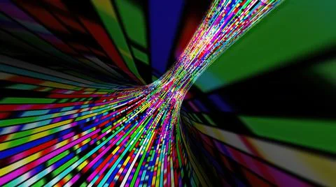 Driving through the bit stream digital pixel tunnel イラスト素材