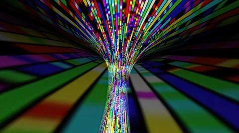 Driving through the bit stream digital pixel tunnel 库存插图
