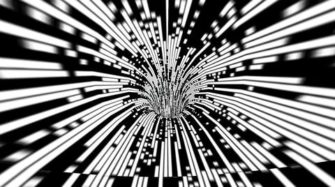 Driving through the bit stream digital pixel tunnel Foto stock