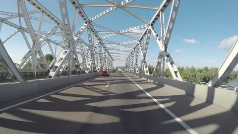 Driving through the bridge Stock Footage 83499353