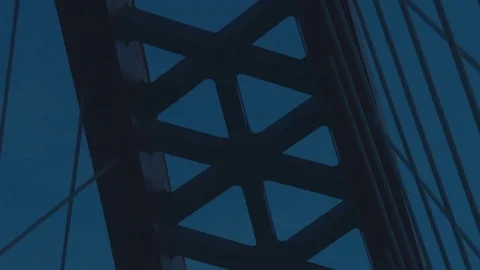 Driving through the cable-stayed bridge. Bugrinsky bridge. Stock video footage Stock Footage 75635348