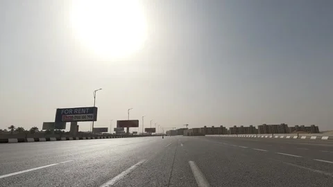 Driving Through Cairo Ring Road Highways Real Traffic and Wide Views Capital 库存影片 329827943