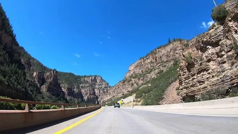 Driving Through The Canyon Stock Footage 123560834