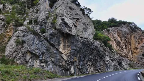 Driving through the Canyon of Pierre Lys in Pyrenees, France Stock Footage 321489746