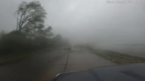 Driving Through Category 4 Hurricane Ida, Houma, Louisiana, USA - 02 Sep 2021 Stock Footage 205385819