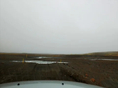 Driving through central Iceland. Stock Footage 83335440
