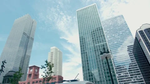 Driving through Chicago city Stock Footage 79850589