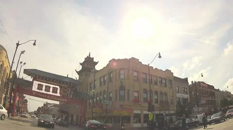 Driving through Chinatown Stock Footage 12162855