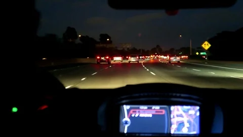 Driving through the city Stock Footage 75654803
