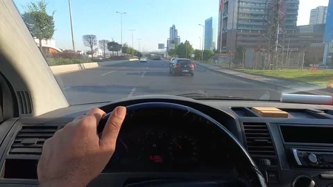 Driving Through the City Stock Footage 159620634