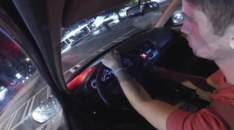 Driving through the City at Night Timelapse Video stock 42934025