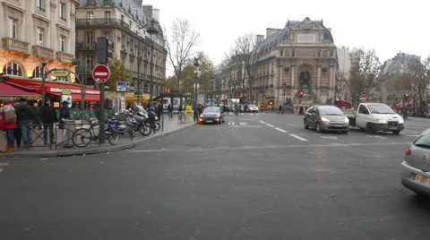 Driving through the city of Paris Stock Footage 46466730