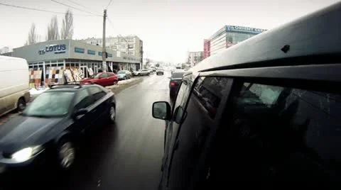 Driving through city timelapse Stock Footage 14807894