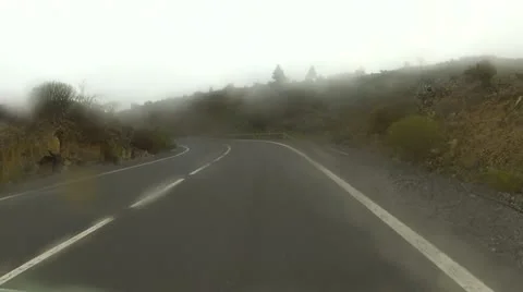 Driving through the clouds Stock Footage 12574319