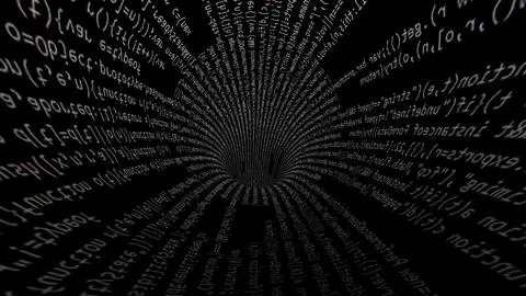 Driving Through Code Data Tunnel イラスト素材