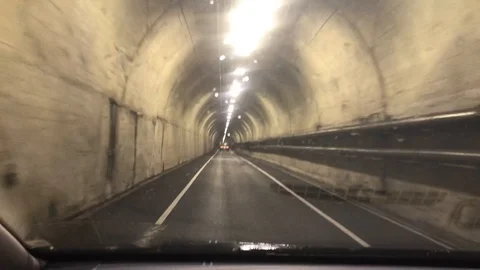 Driving through Conservation Core era tunnel Stock Footage 108108515