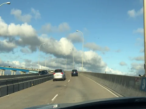 Driving Through Coronado Bridge San Diego California Video stock 77494002