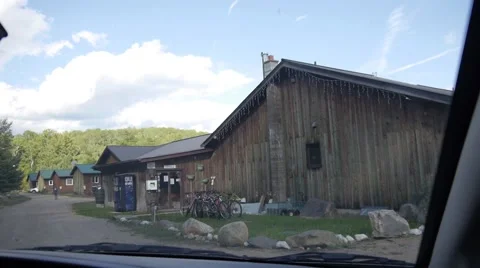 Driving through cottages - All Star Resort - Madawaska Ontario Stock Footage 68655716