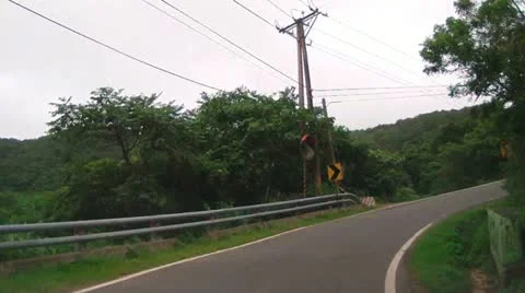 Driving through the Country Road Stock Footage
